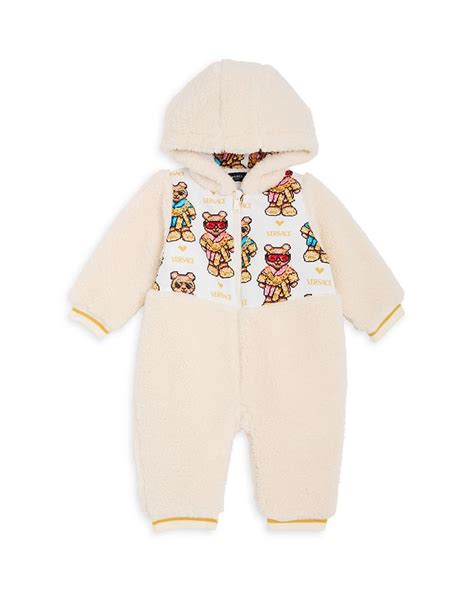 Versace Unisex Pixel Teddy Bear Sherpa Romper 